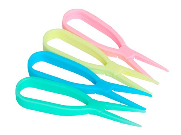 Силиконовый пинцет. Силиконовые щипцы для линз. Пинцет в виде ножниц. Пинцет для кремниевых пластин. Пластиковый пинцет.